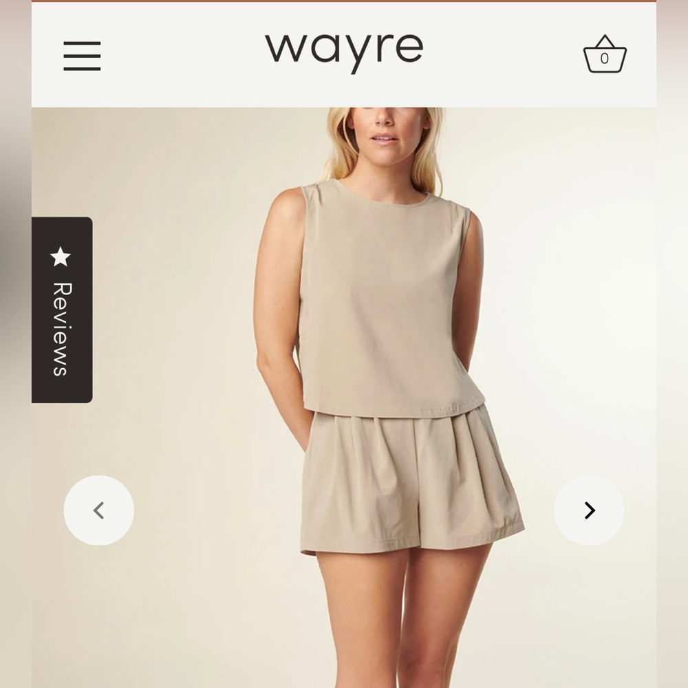 Wayre Shift Tank and Flow Short NWOT